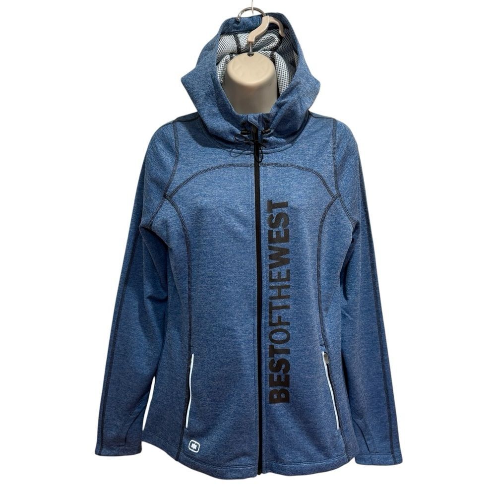 OGIO Endurance Best of the West Humboldt Zip Front Hooded Athletic Jacket Blue M